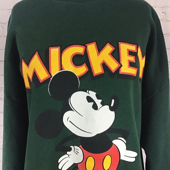 🎉HP🎉 Vtg. 90’s Mickey Mouse Green Sweatshirt - Picture 2 of 7
